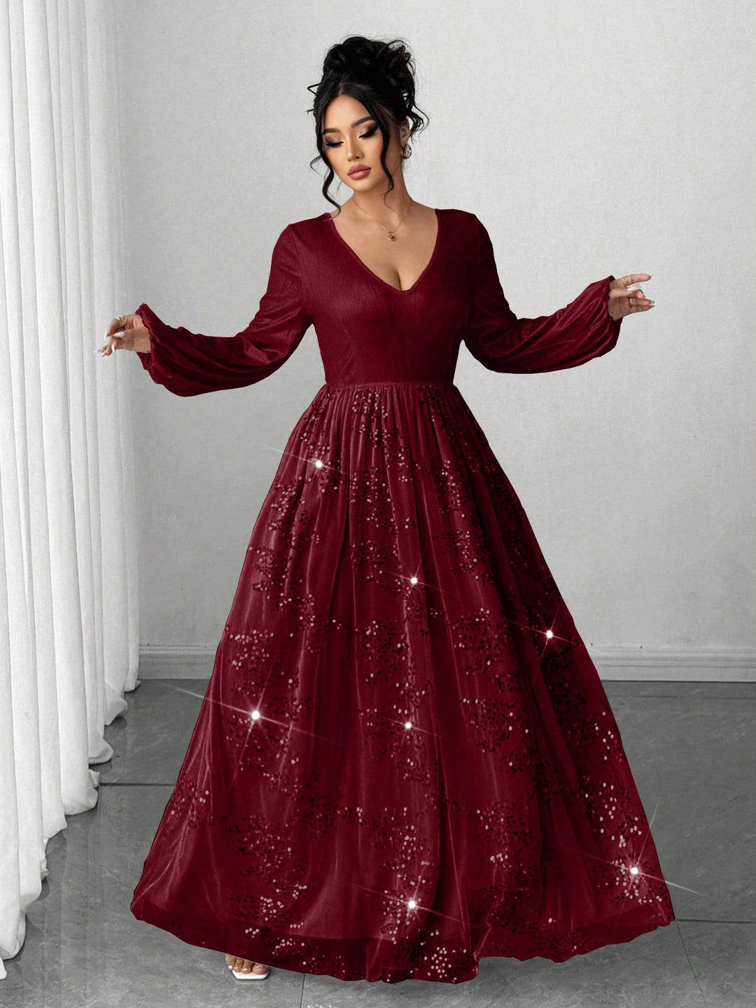 Rochie de ocazie SHEIN, vișiniu