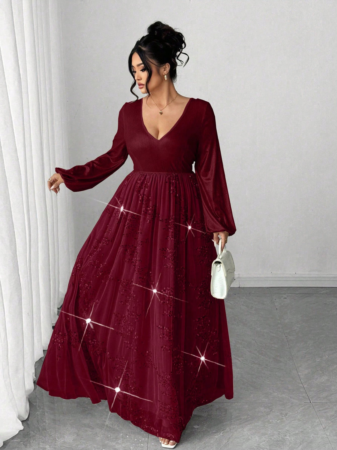 Rochie de ocazie SHEIN, vișiniu