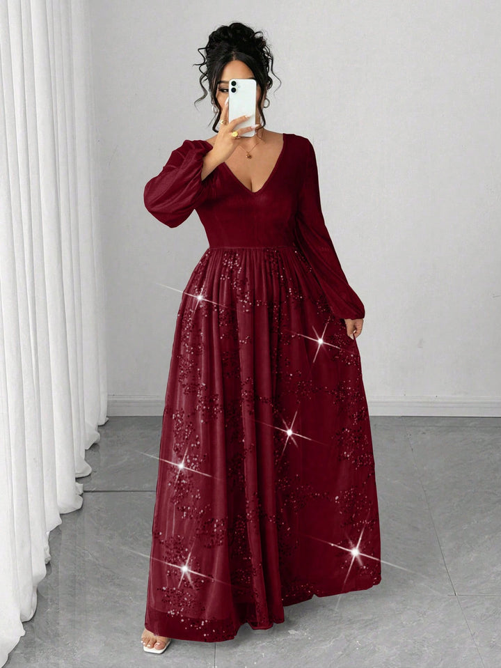 Rochie de ocazie SHEIN, vișiniu