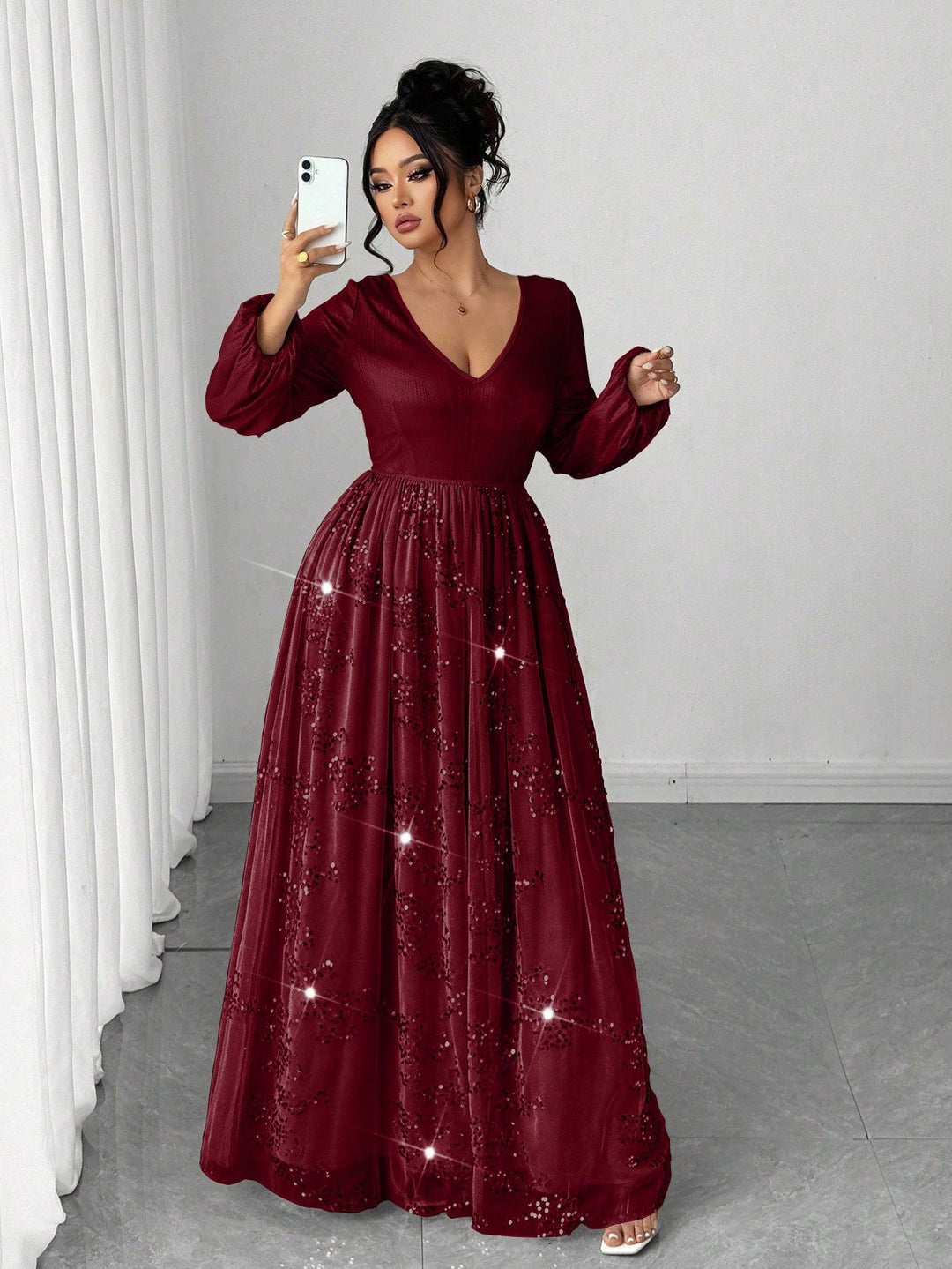 Rochie de ocazie SHEIN, vișiniu