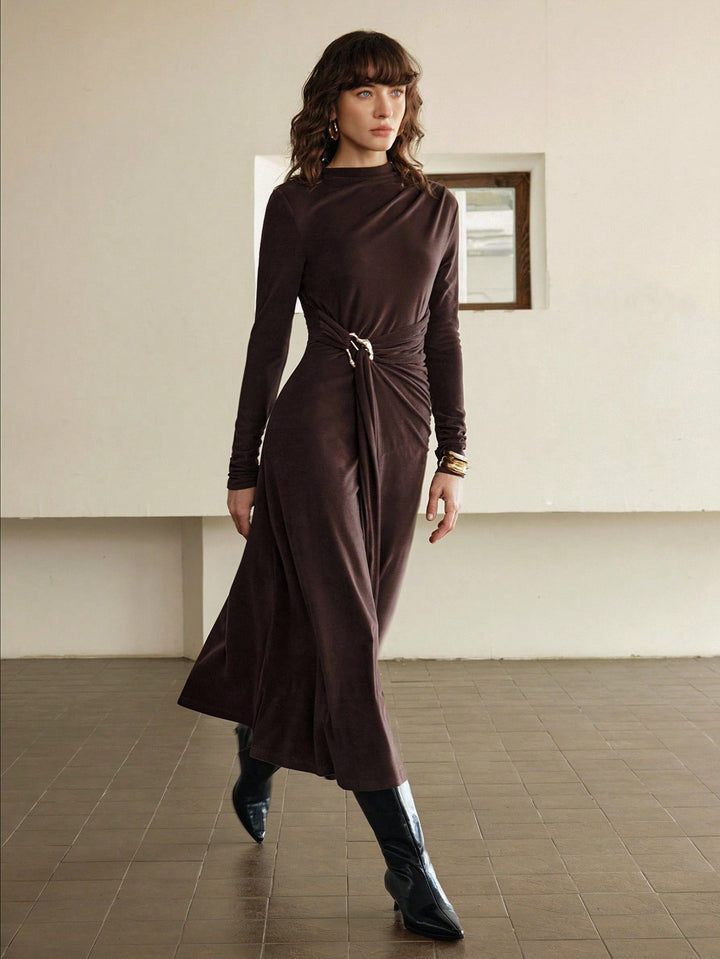 Rochie maxi SHEIN, maro