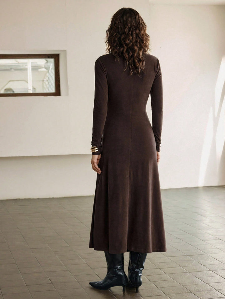 Rochie maxi SHEIN, maro