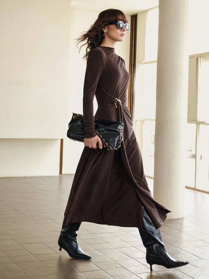 Rochie maxi SHEIN, maro