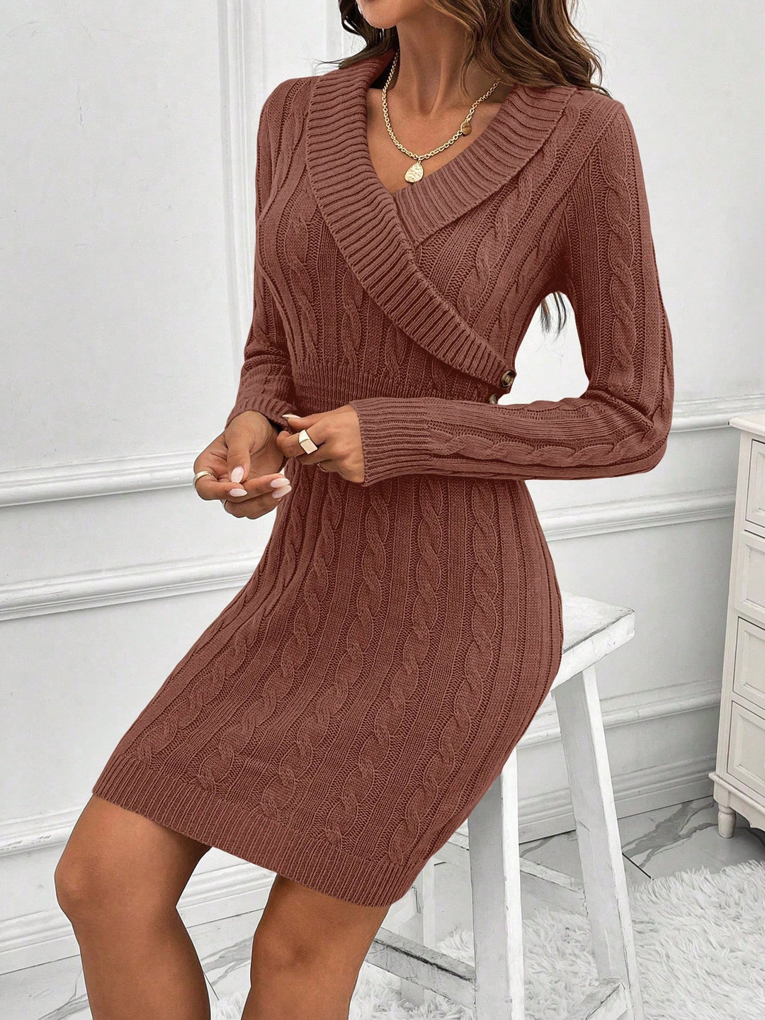 Rochie SHEIN, maro