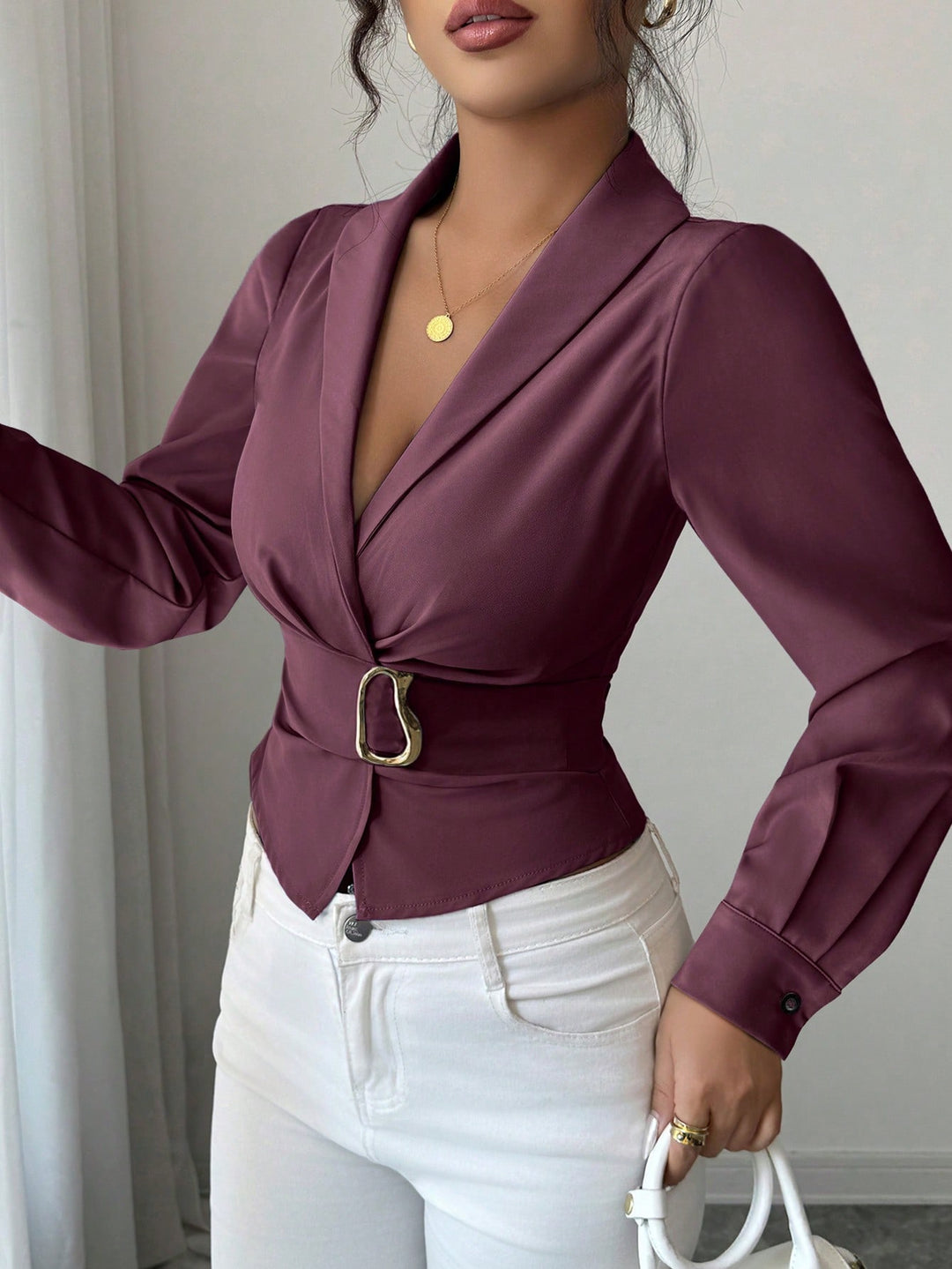 Bluza SHEIN, vișiniu