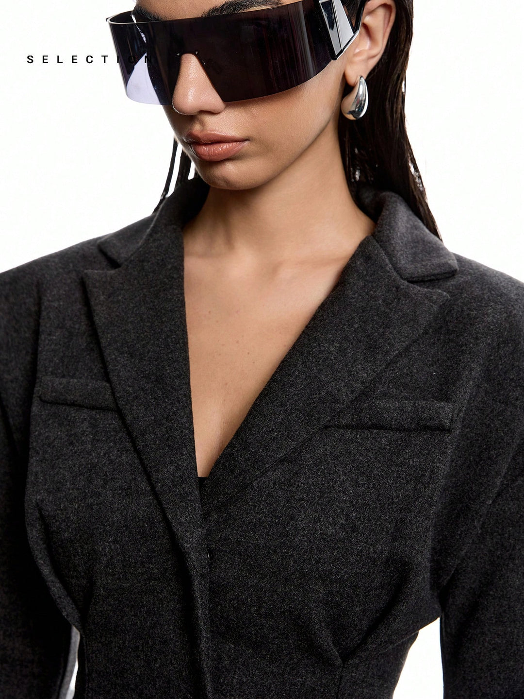 Sacou SHEIN, negru