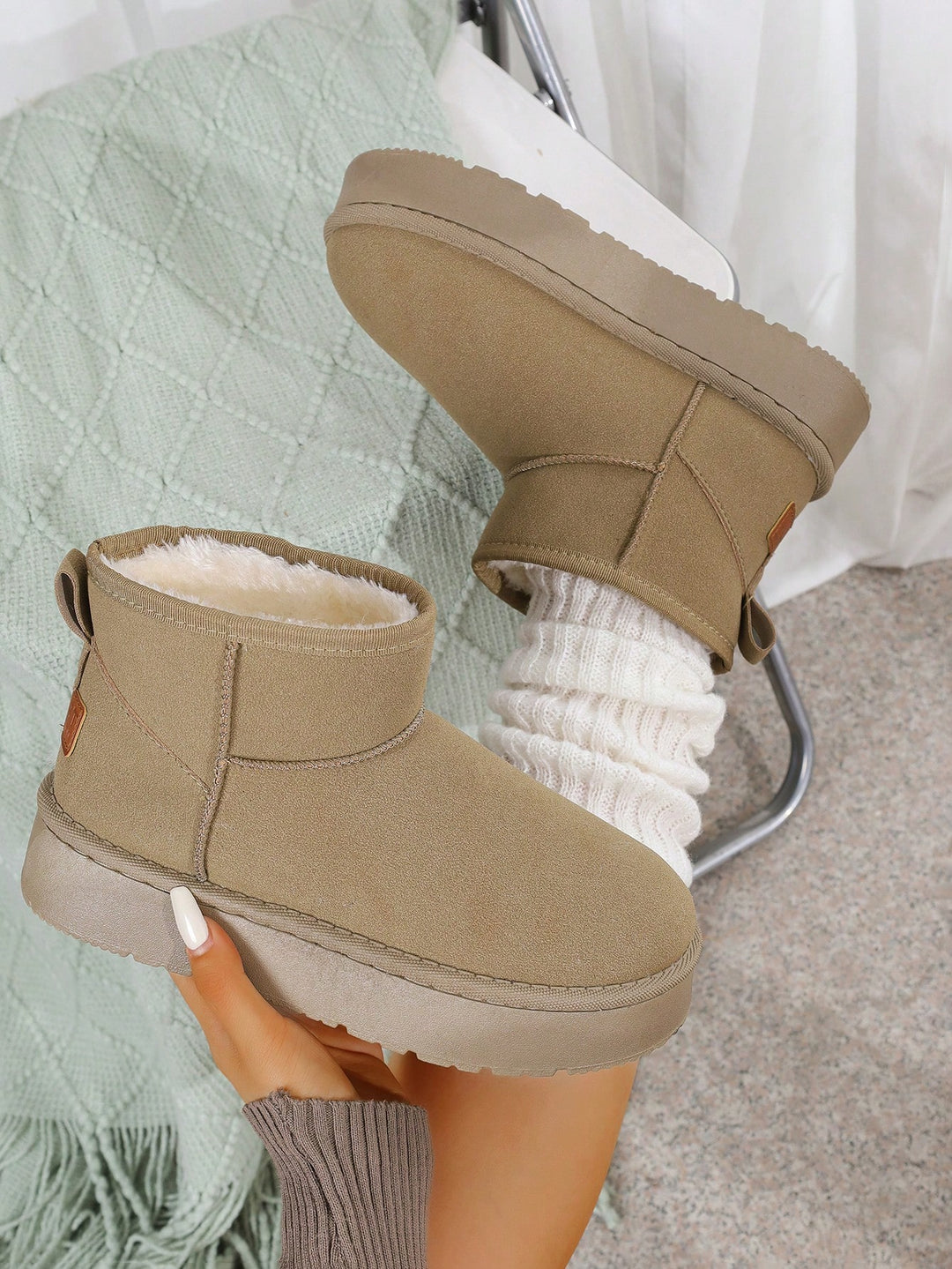 Cizme SHEIN, kaki