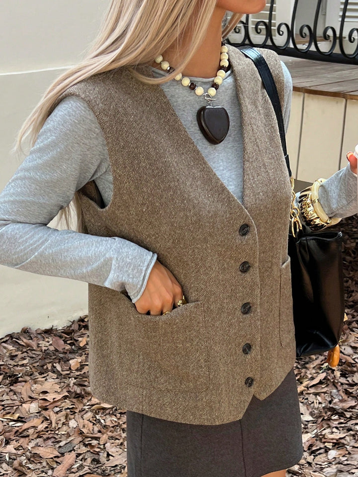 Mellény SHEIN, barna
