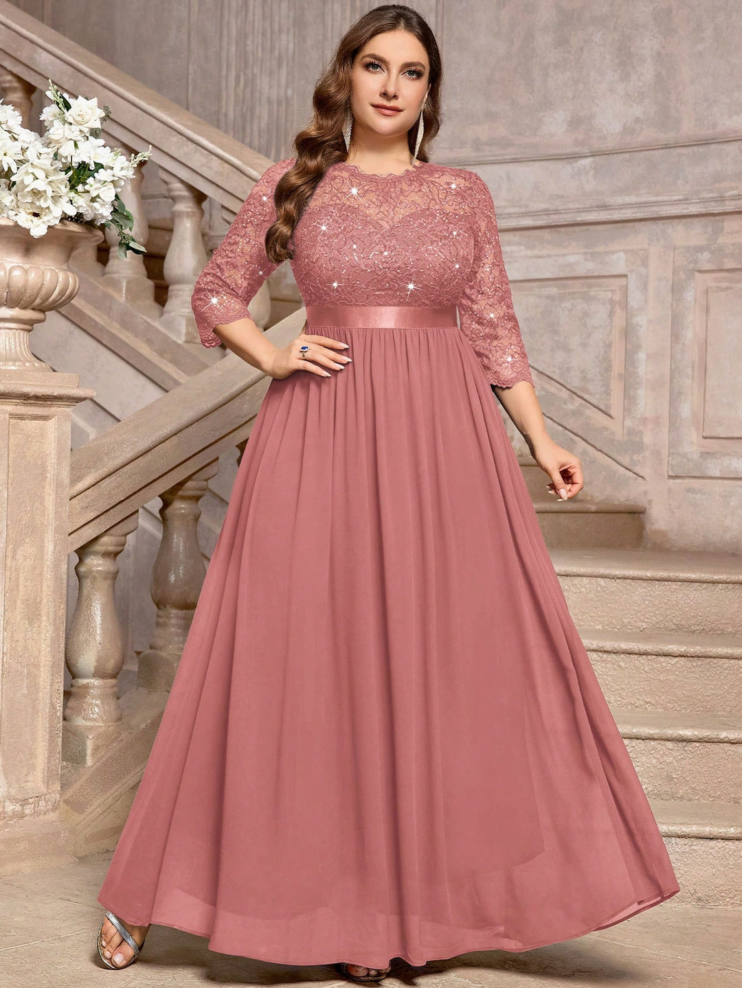 Rochie de ocazie SHEIN, roz