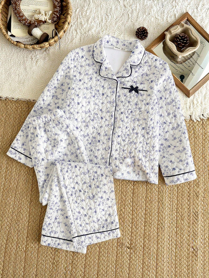 Set pijama SHEIN, albastru