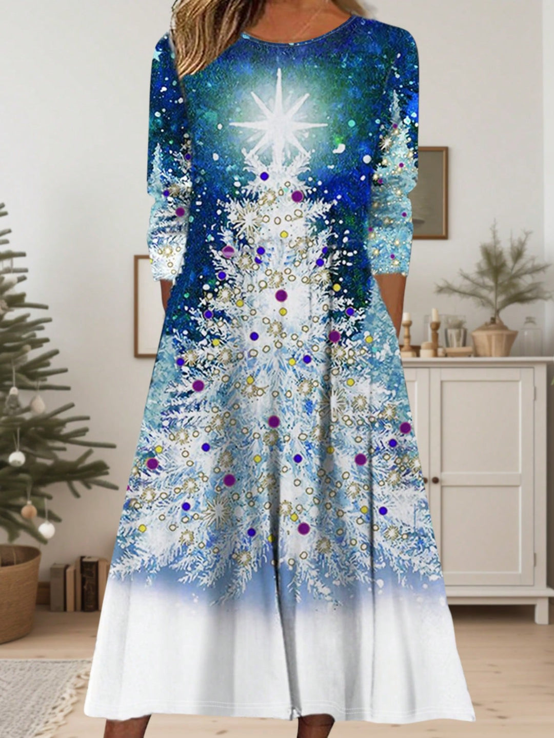 Rochie midi SHEIN, albastru