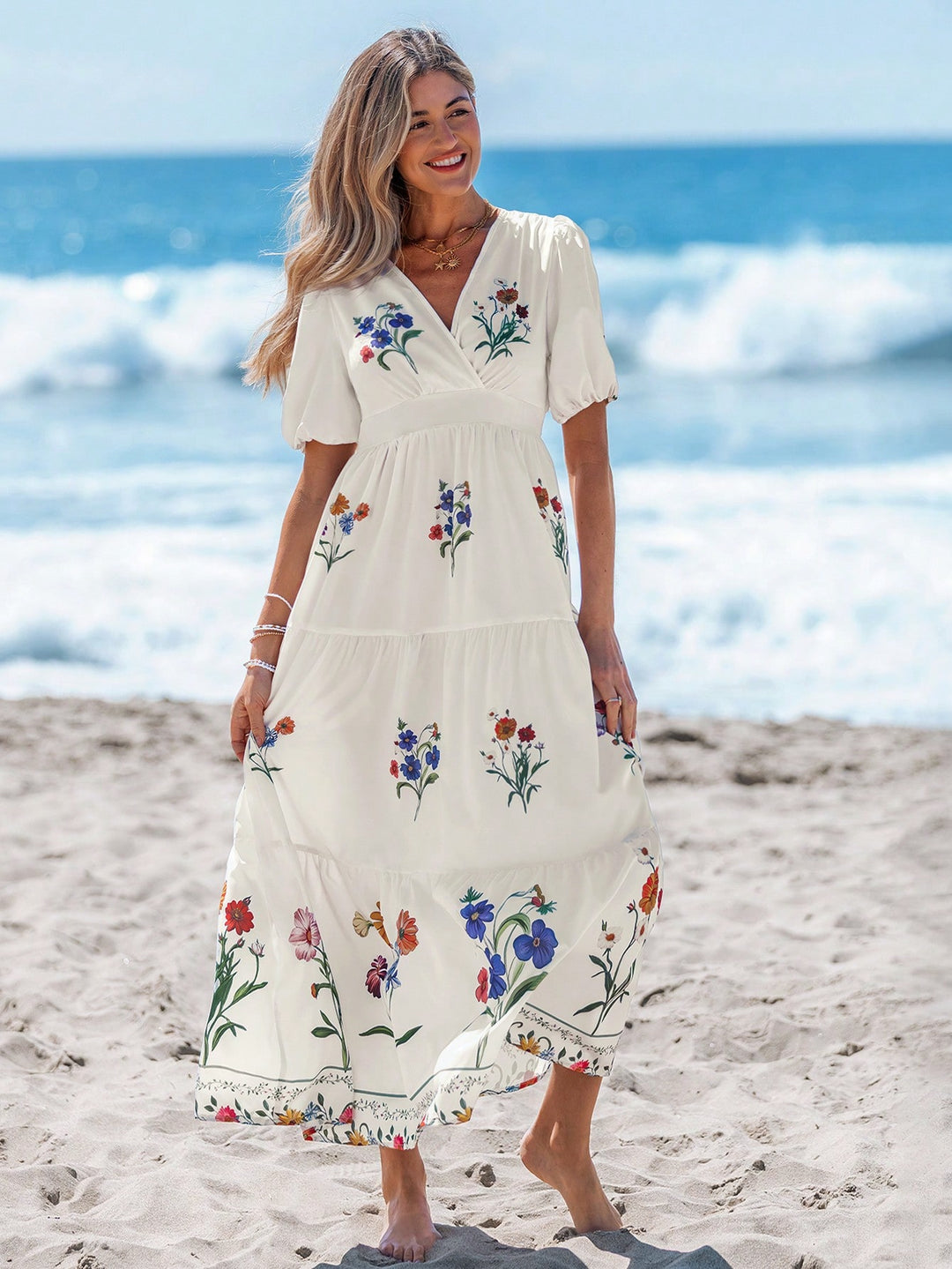 Rochie maxi SHEIN, alb