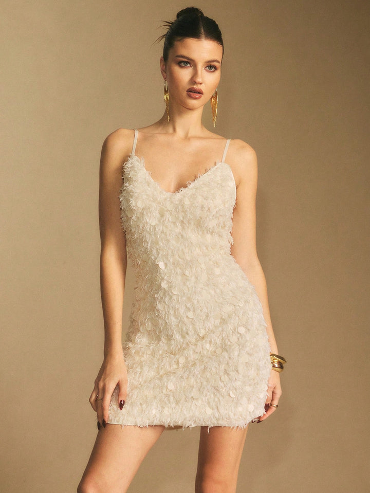 Rochie mini SHEIN, crem