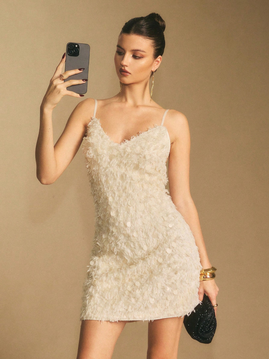 Rochie mini SHEIN, crem
