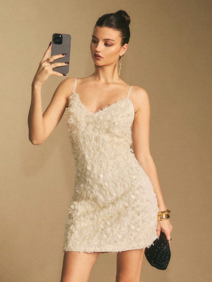 Rochie mini SHEIN, crem