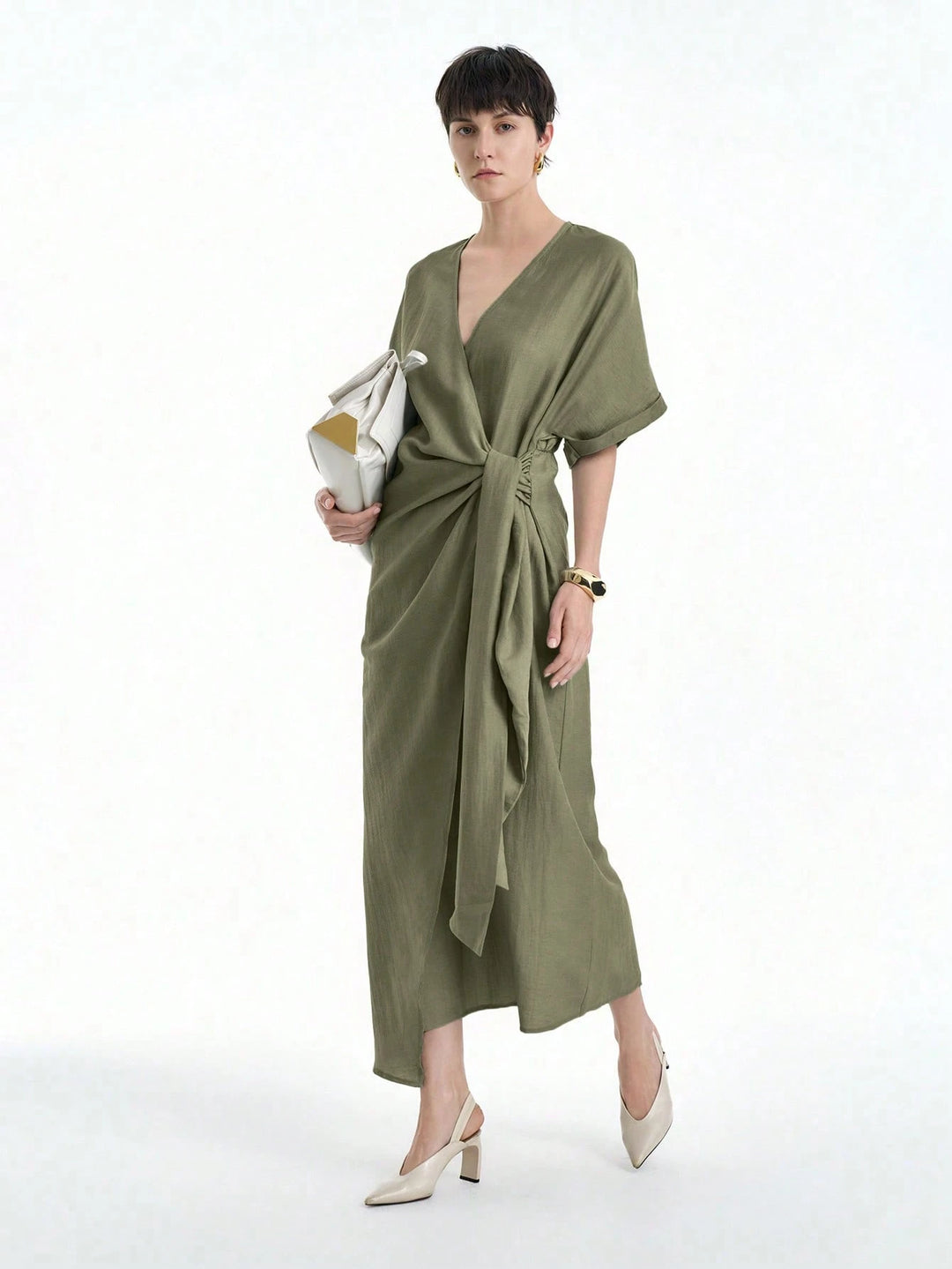 Rochie maxi SHEIN, kaki