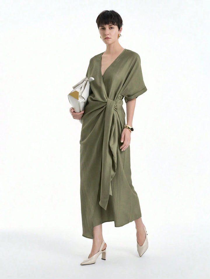 Rochie maxi SHEIN, kaki