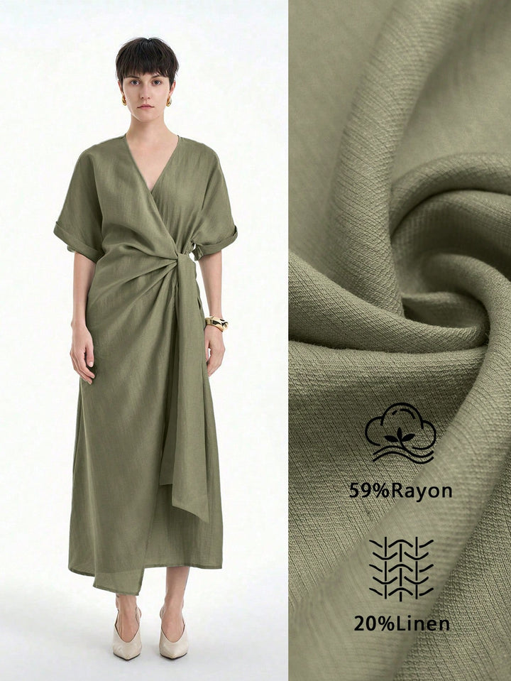 Rochie maxi SHEIN, kaki