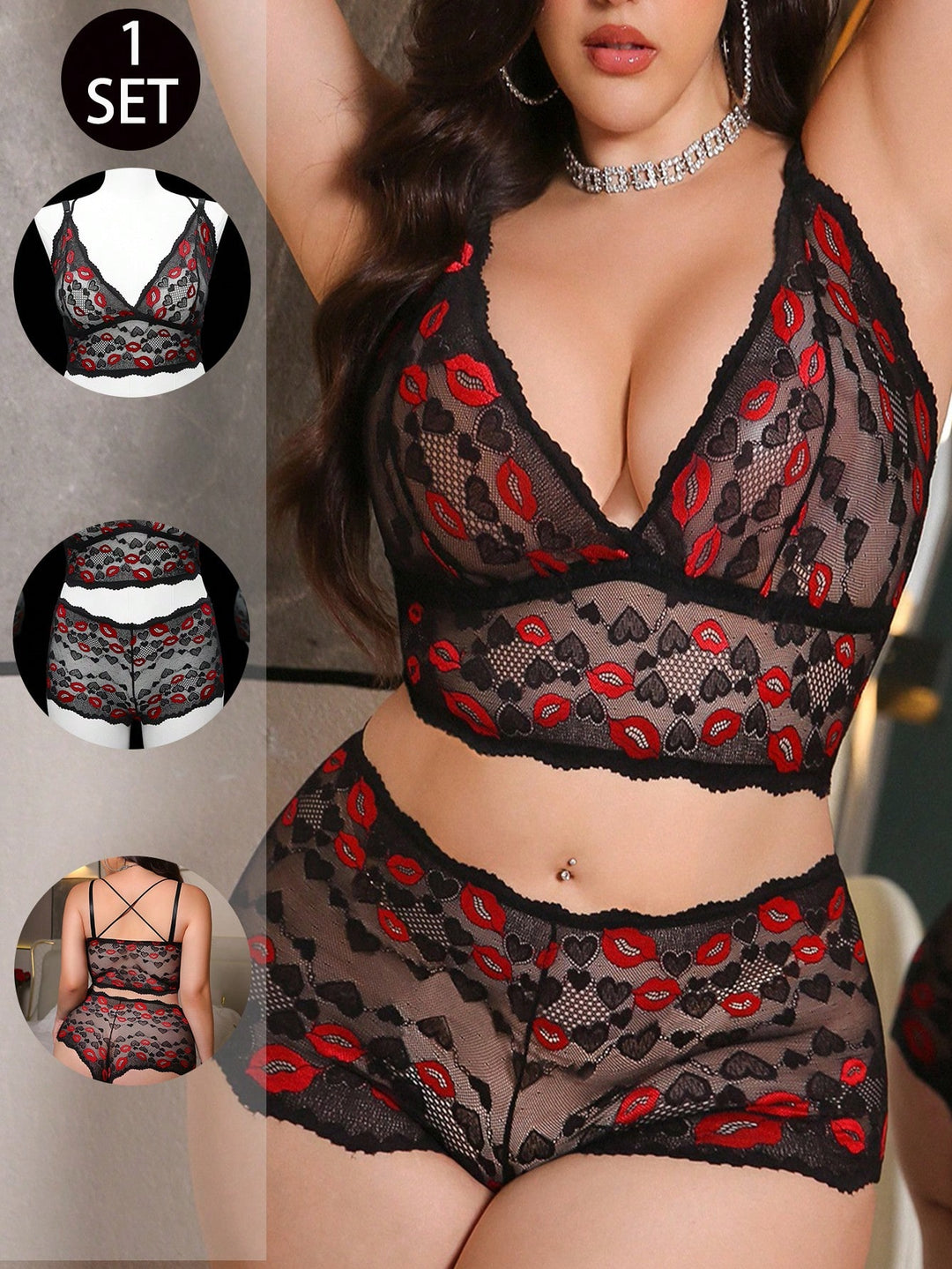Set lenjerie SHEIN, negru