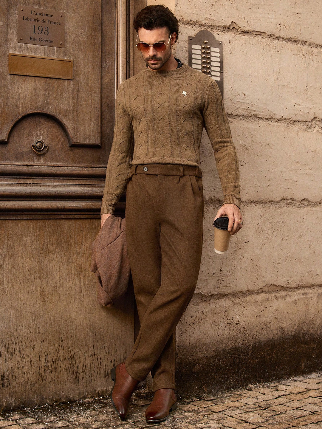 Pantalon SHEIN, maro