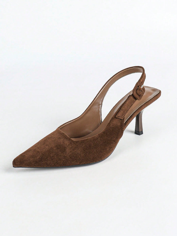 Pantofi cu toc SHEIN, maro