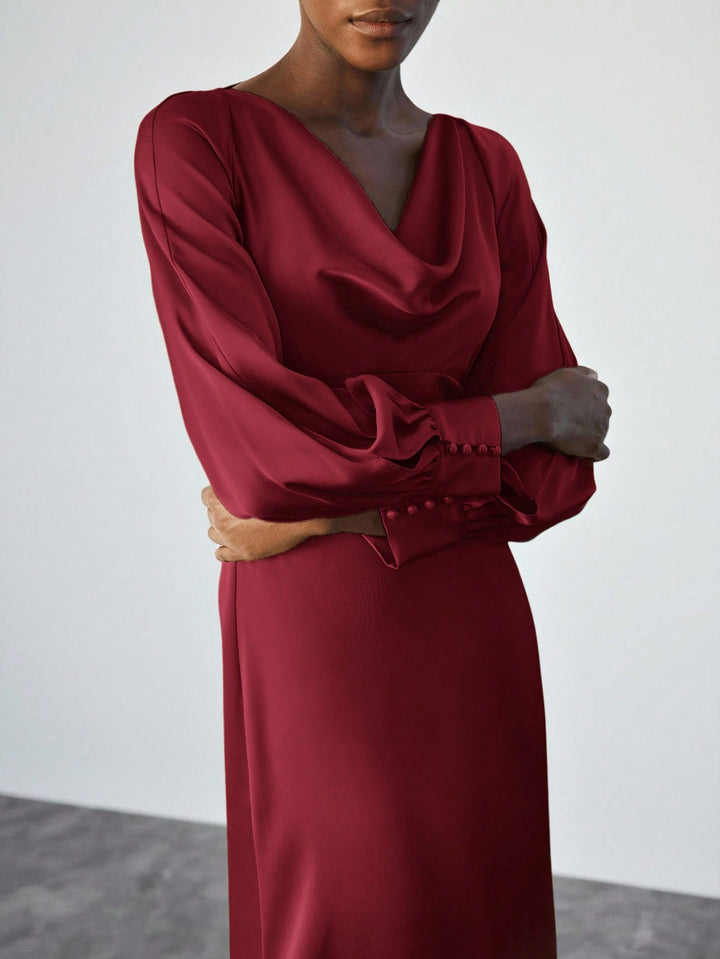 Rochie maxi SHEIN, vișiniu