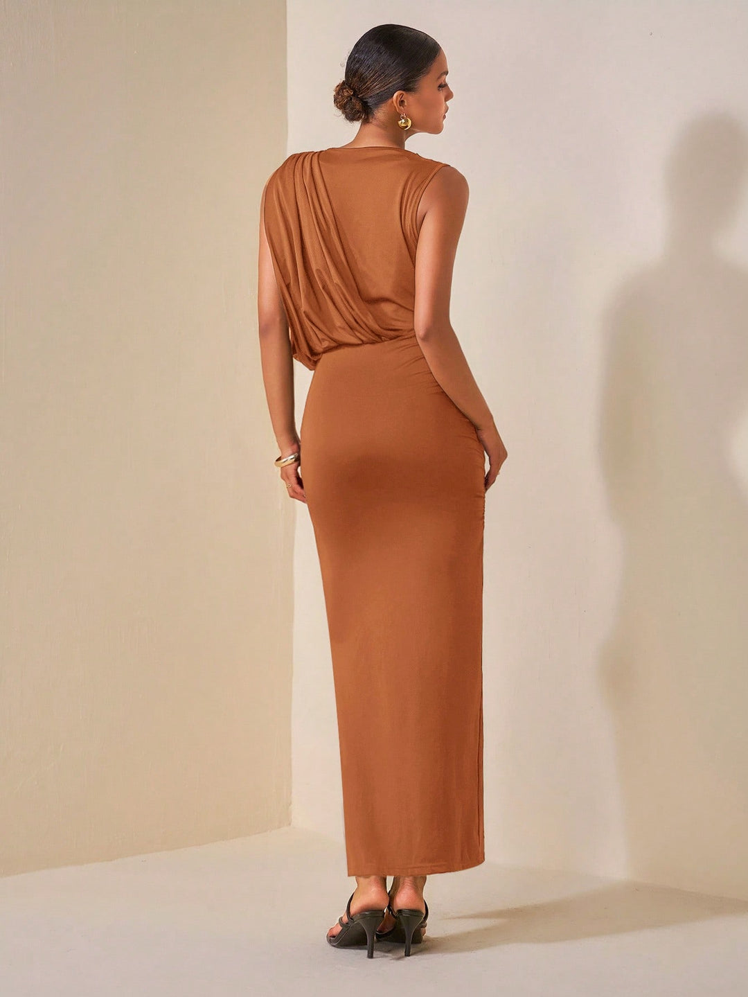 Rochie maxi SHEIN, maro