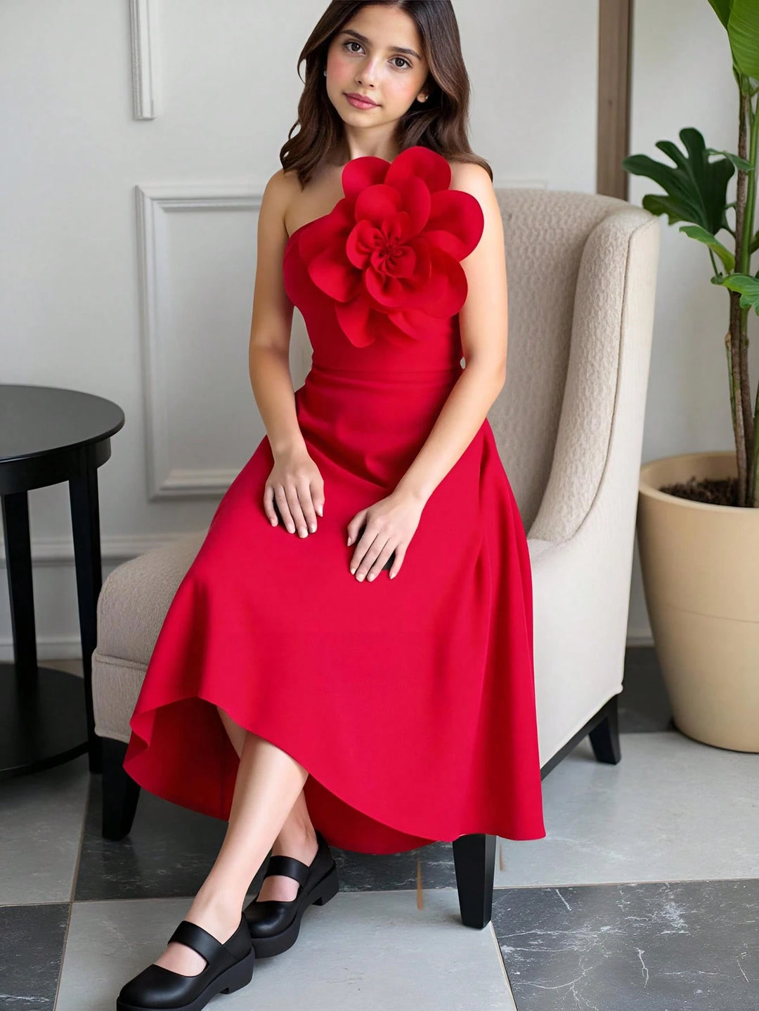 Rochie maxi SHEIN, roșu