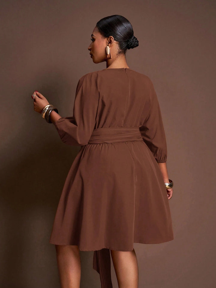 Rochie midi SHEIN, maro
