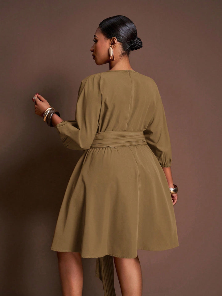 SHEIN mini ruha, barna