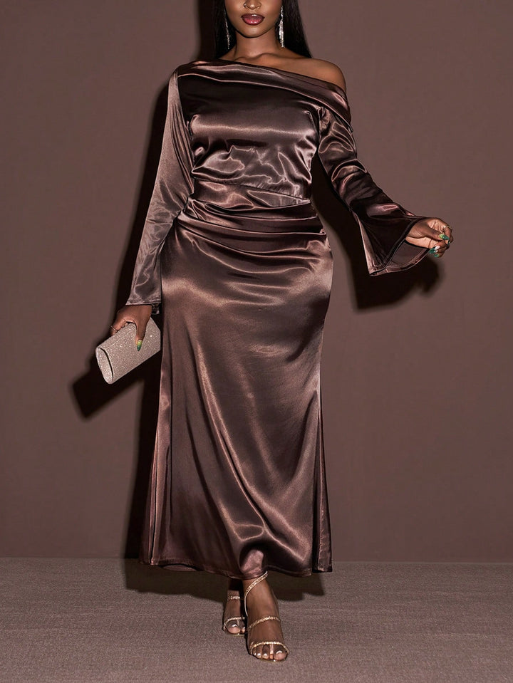 SHEIN maxi ruha, barna