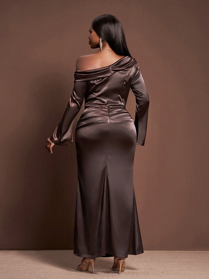 SHEIN maxi ruha, barna