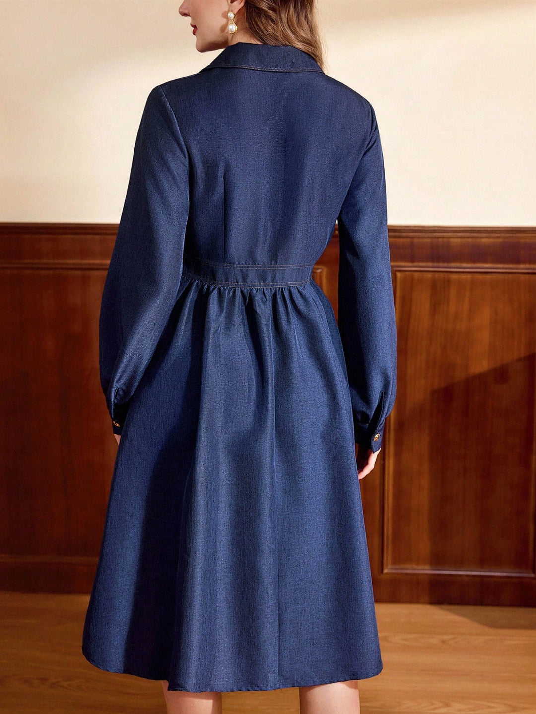 SHEIN midiruha, kék