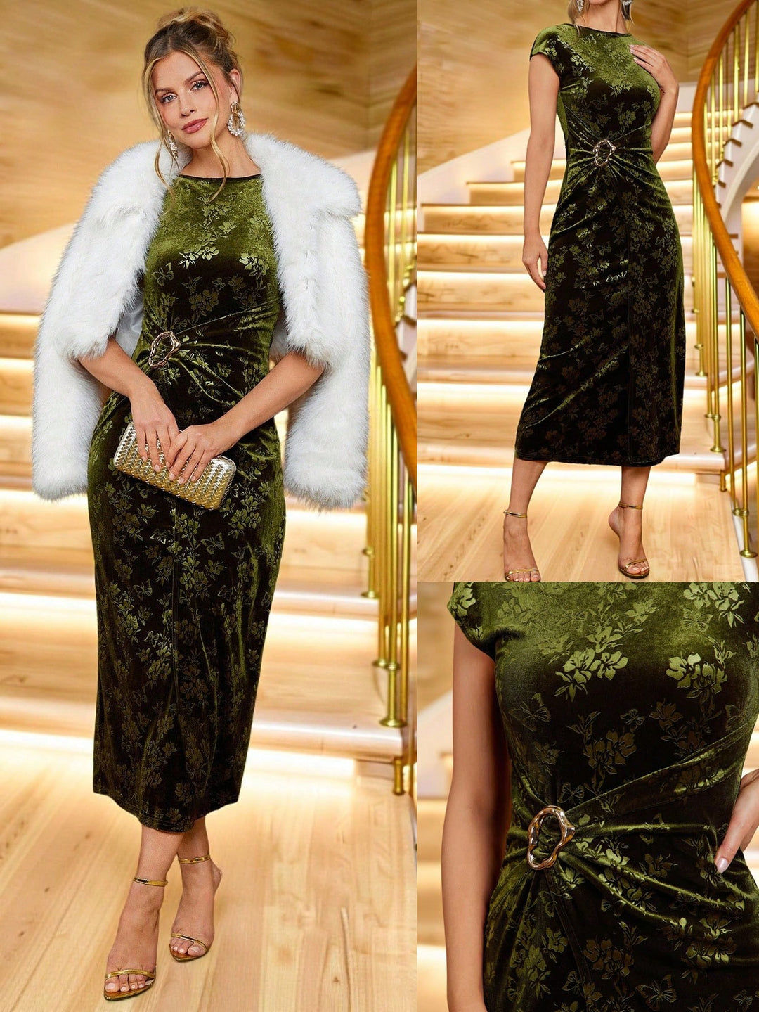 Rochie maxi SHEIN, verde