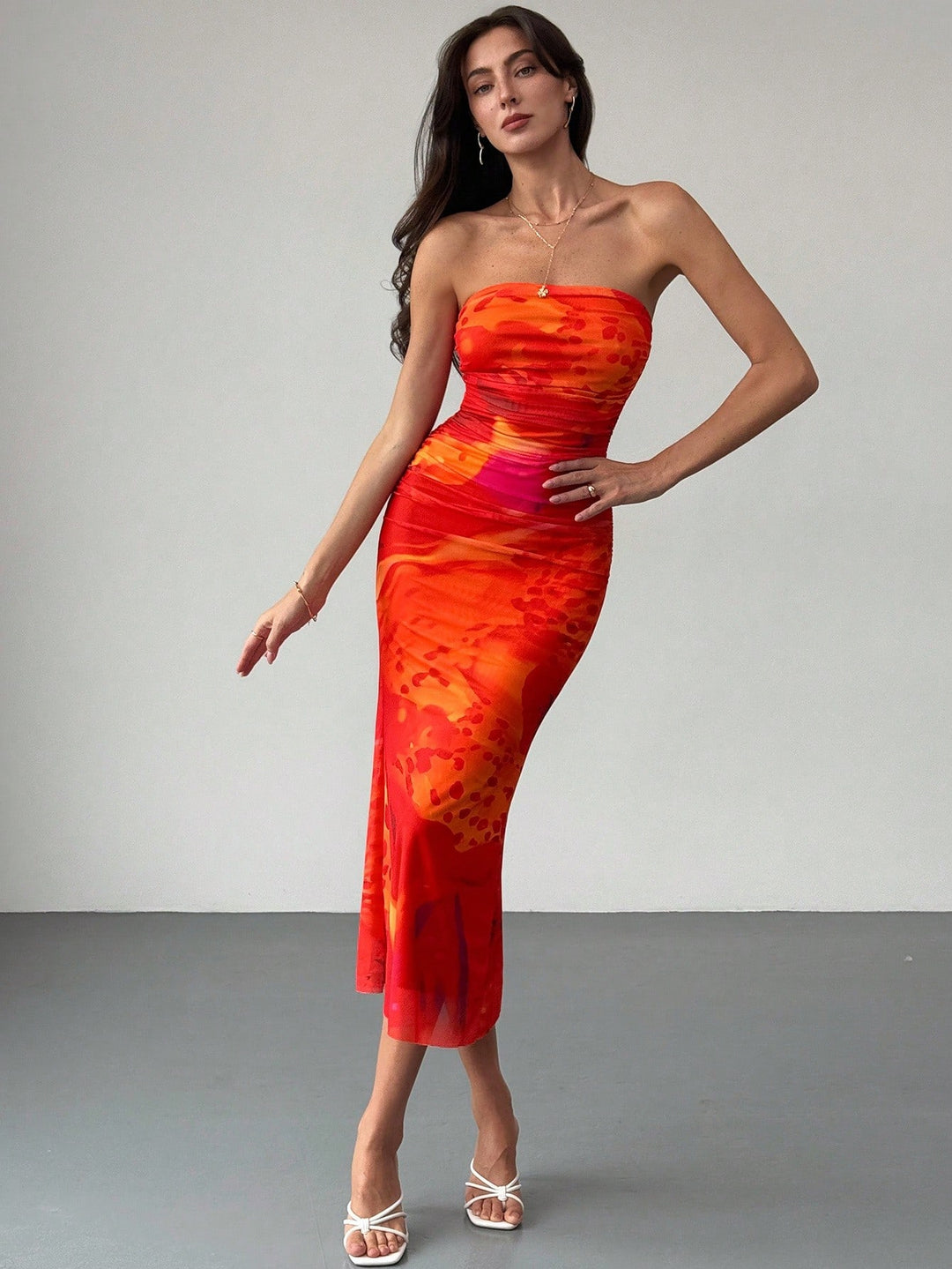 SHEIN Maxi ruha, piros