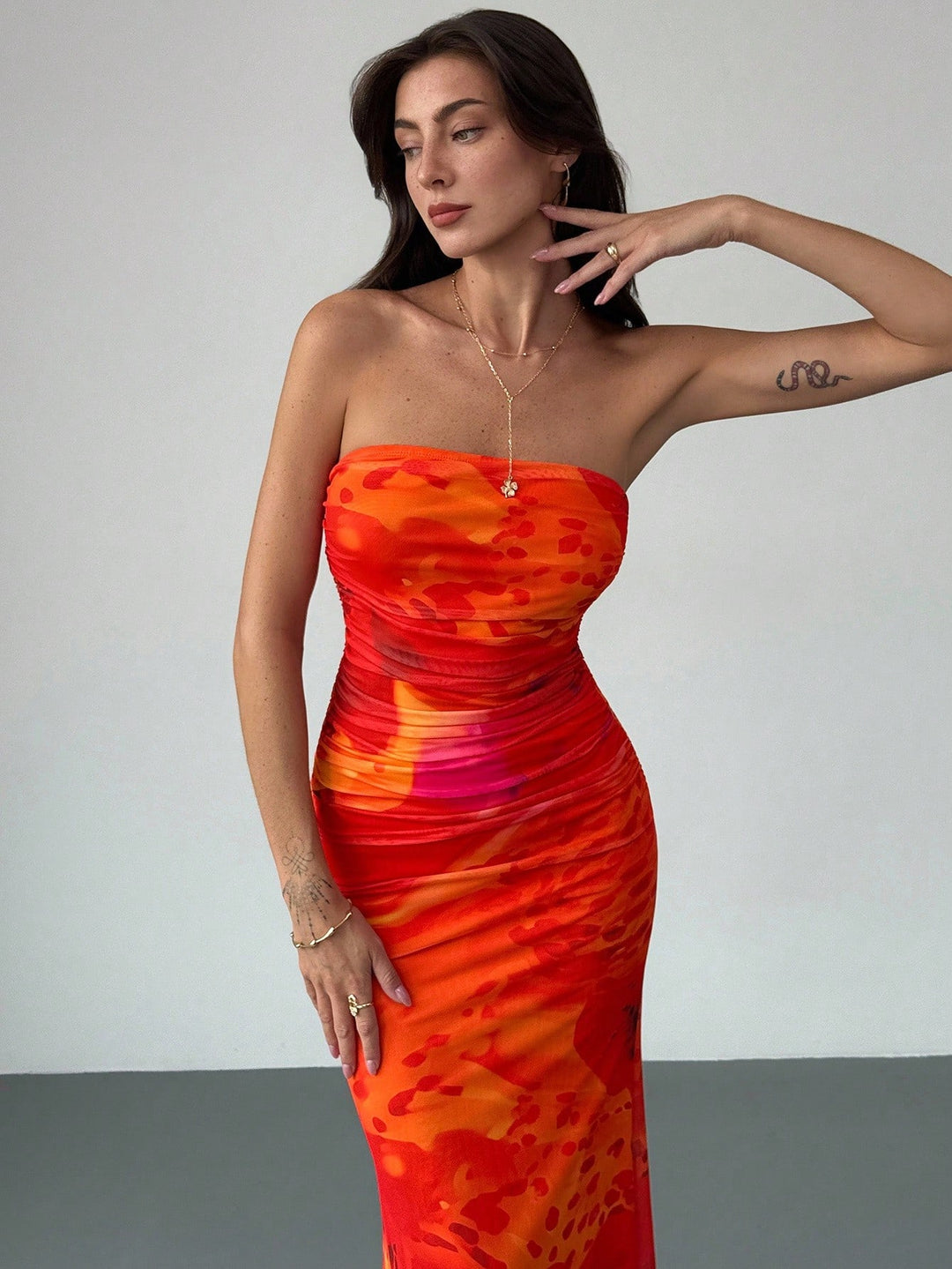 SHEIN Maxi ruha, piros