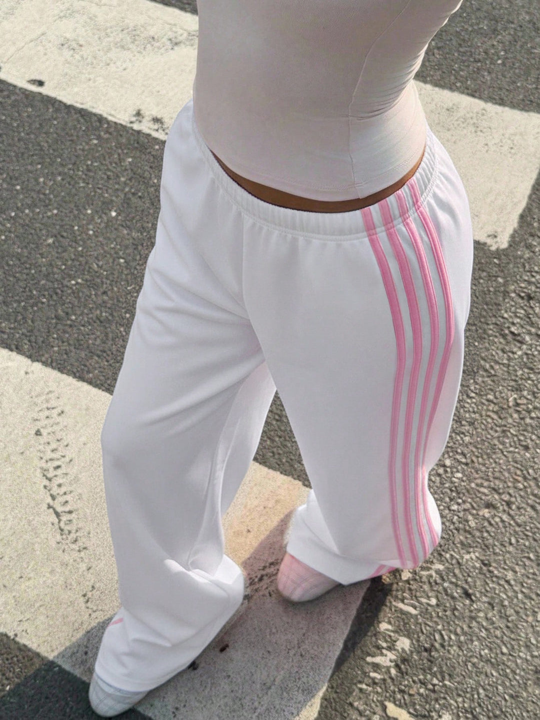 Pantaloni SHEIN, alb