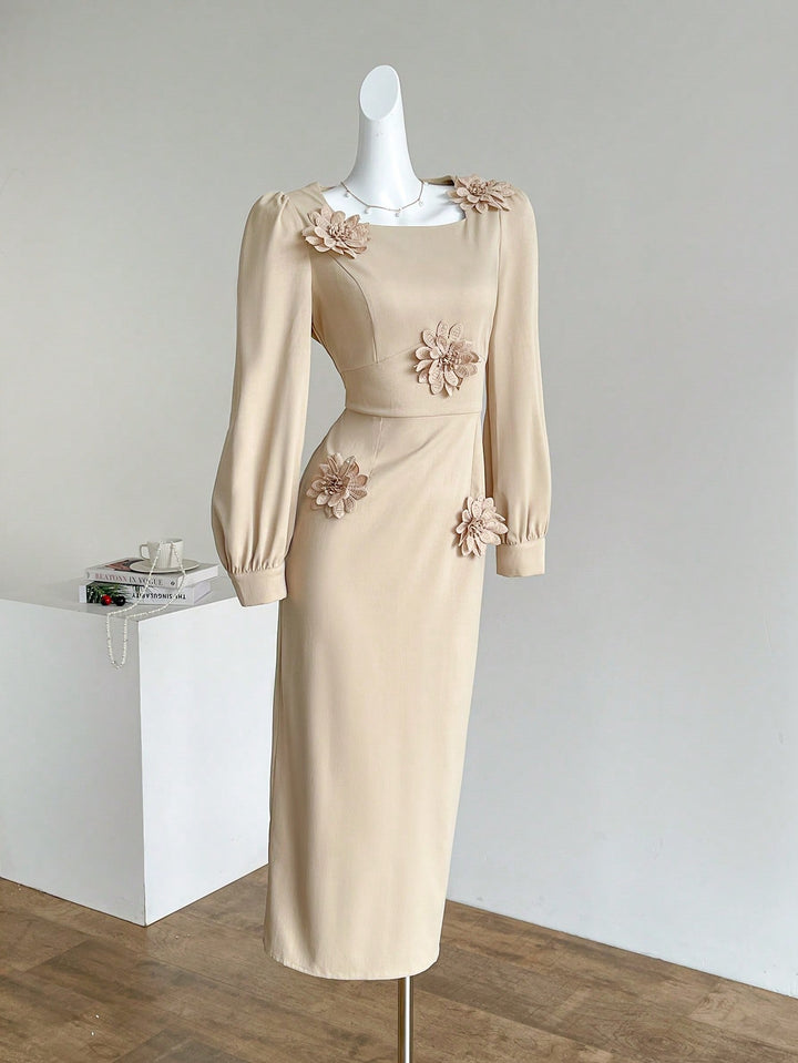 Rochie maxi SHEIN, kaki