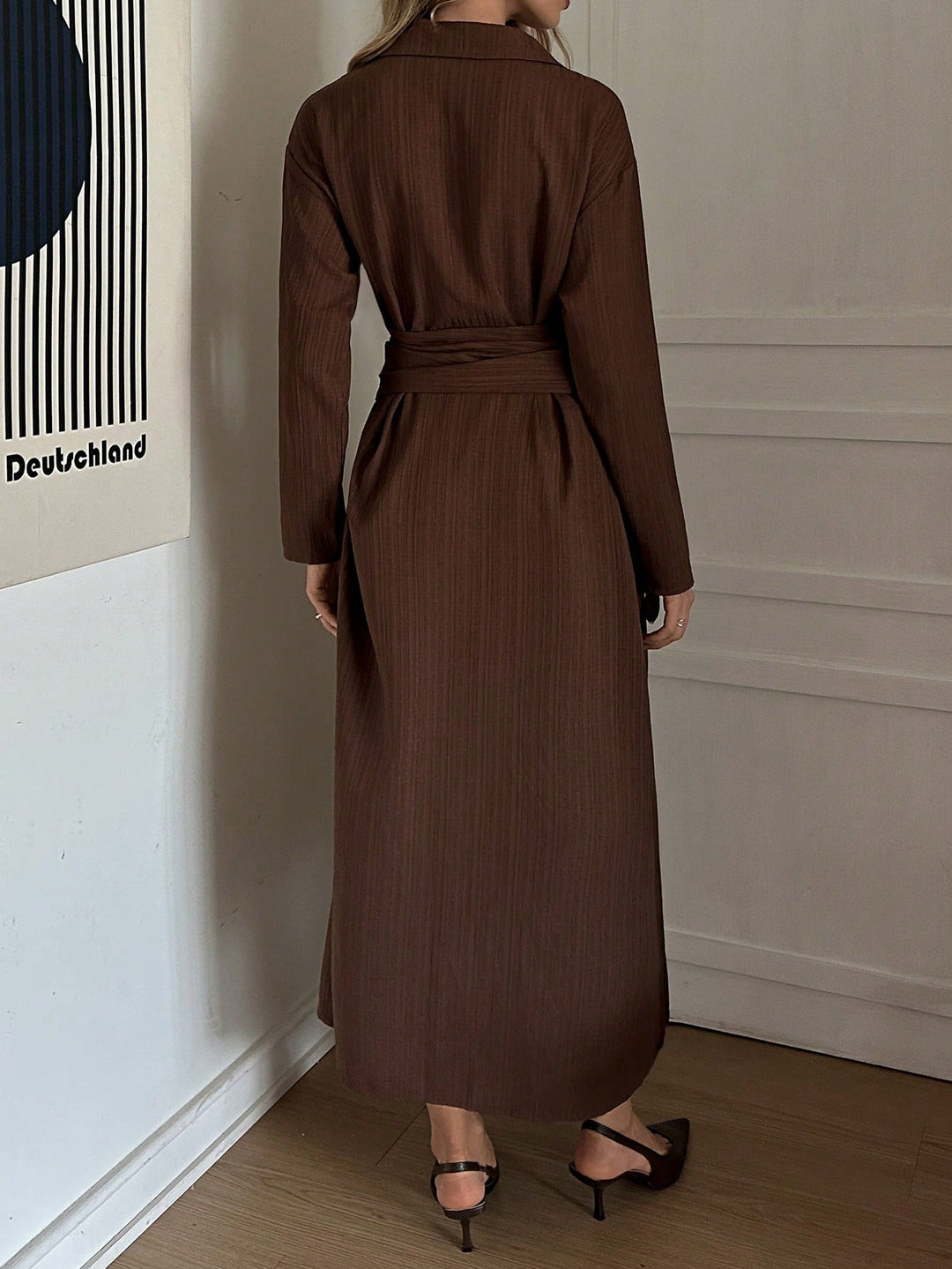Rochie midi SHEIN, maro