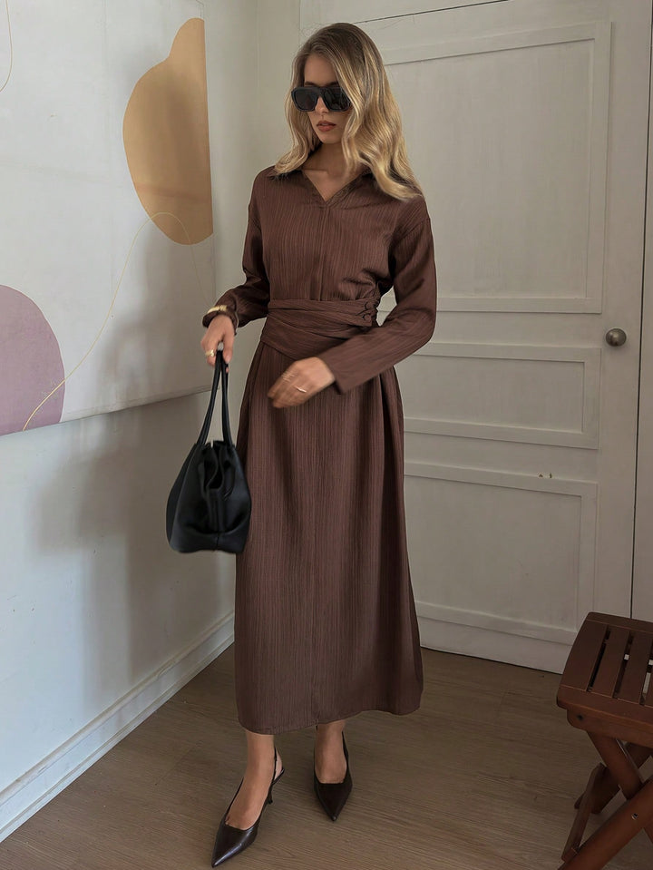 Rochie midi SHEIN, maro