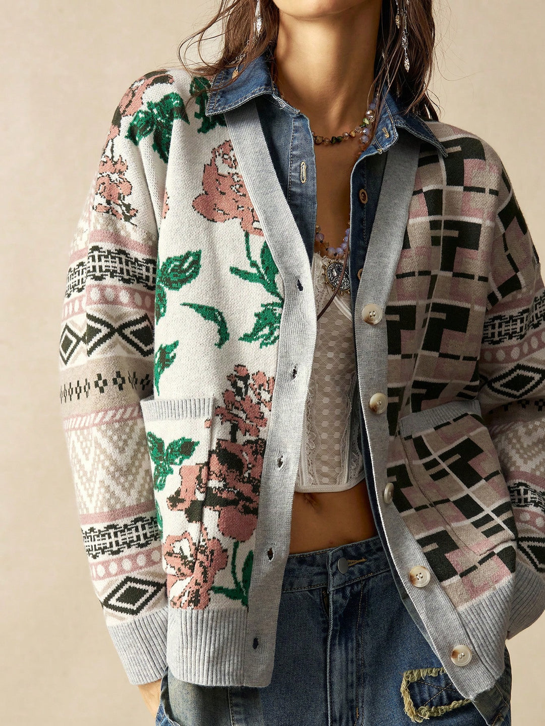 Cardigan SHEIN, mix culori