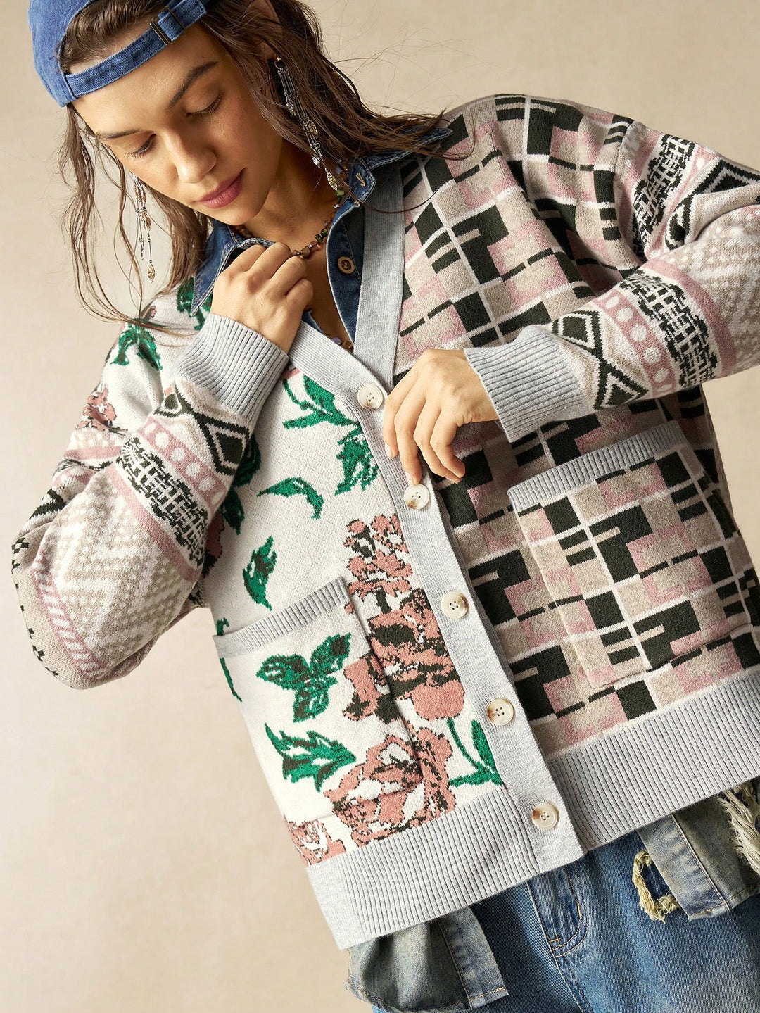 Cardigan SHEIN, mix culori