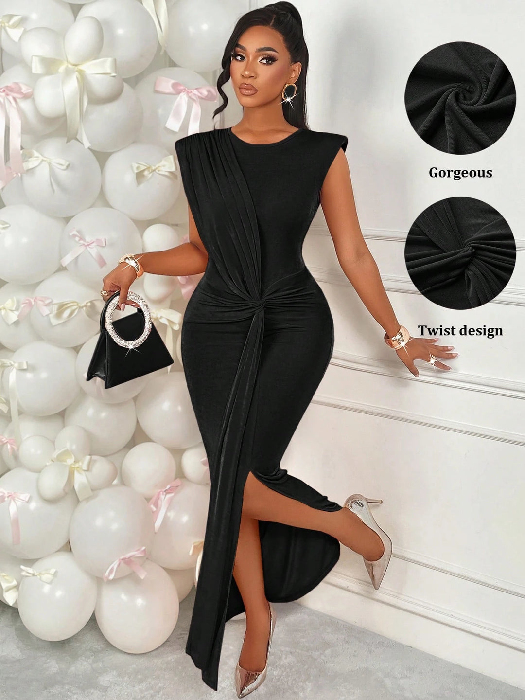 Rochie maxi SHEIN, negru