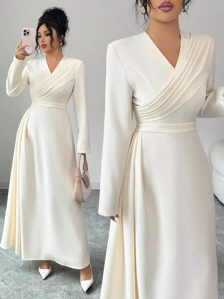 Rochie maxi SHEIN, crem
