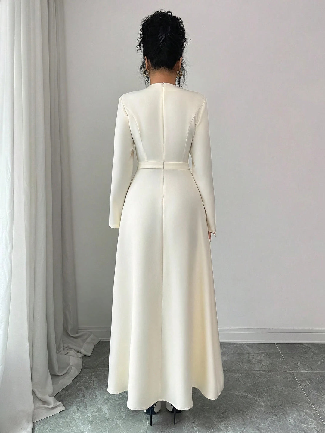Rochie maxi SHEIN, crem