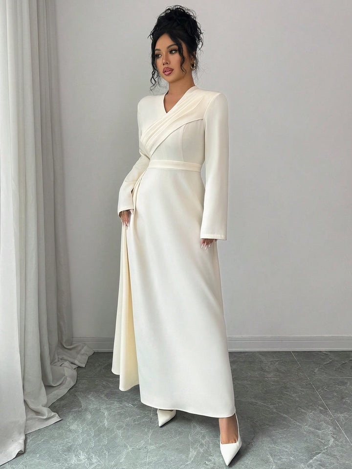 Rochie maxi SHEIN, crem