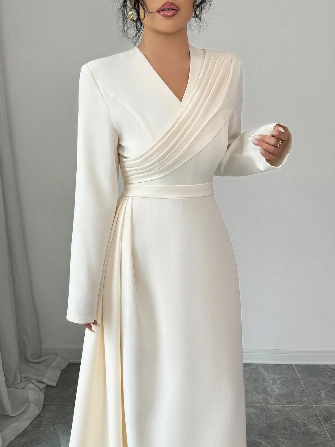 Rochie maxi SHEIN, crem