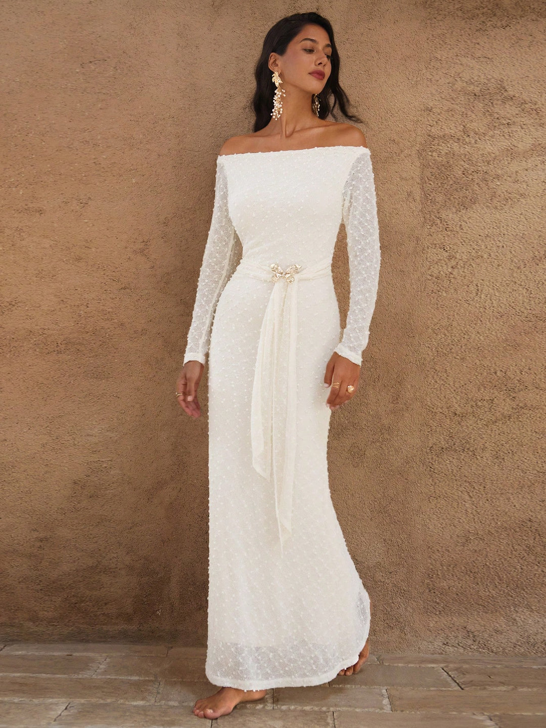 Rochie maxi SHEIN, portocaliu