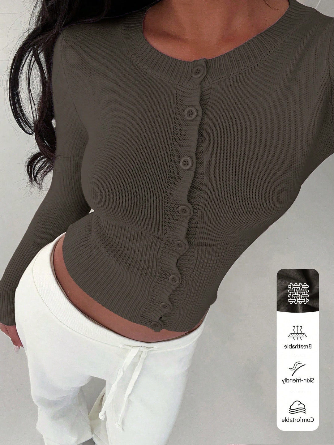 Cardigan SHEIN, maro