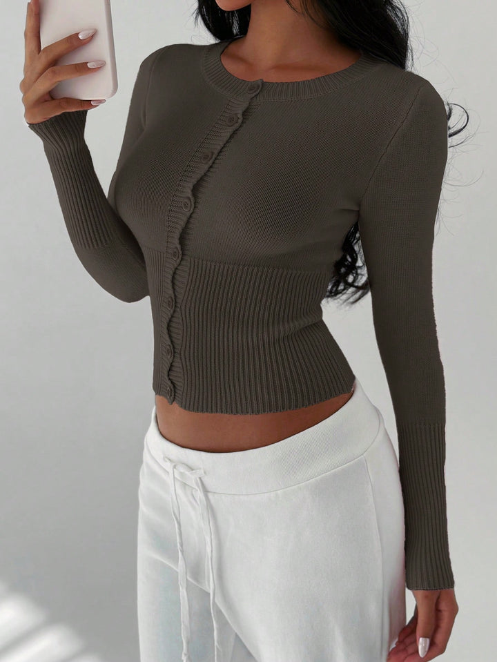 Cardigan SHEIN, maro